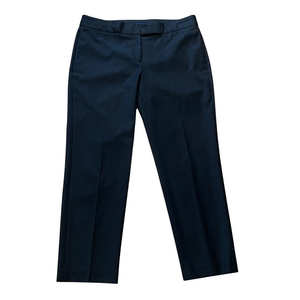 J Crew Black Wool City Fit Ankle Trouser Dress Pants 8